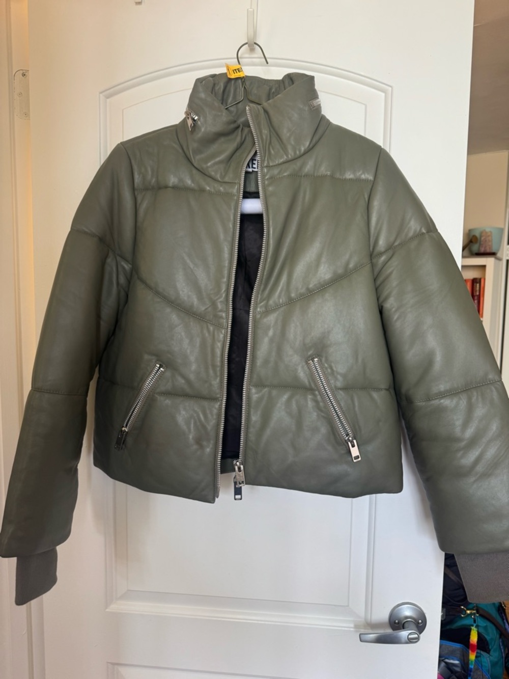 Walter Baker Edwina Leather Puffer Jacket View 2